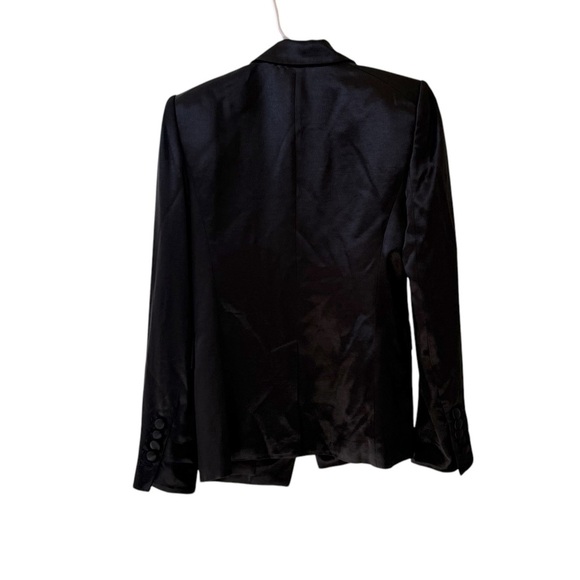 VERONICA BEARD Athens Satin Dickey Jacket Black Sz 4 - Picture 4 of 9